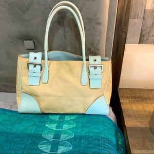 Prada Canvas & Leather Tote